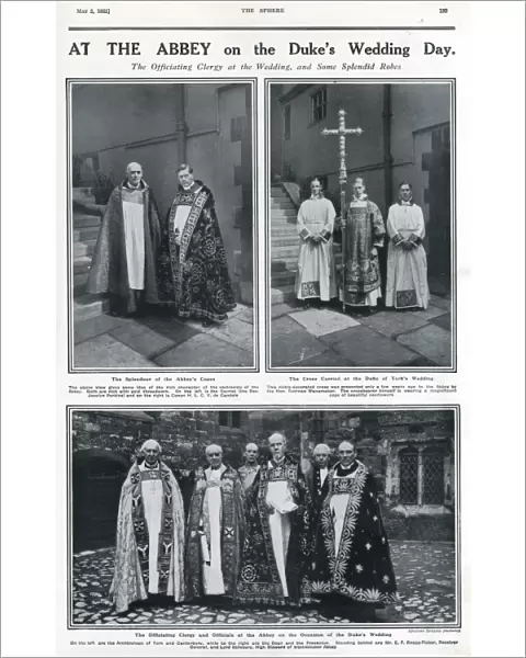 Officiating clergy at the Royal wedding, 1923