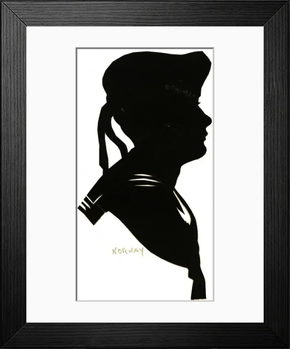 Framed Print : Silhouette of a Norwegian sailor Framed Print : Silhouette of a Norwegian sailor