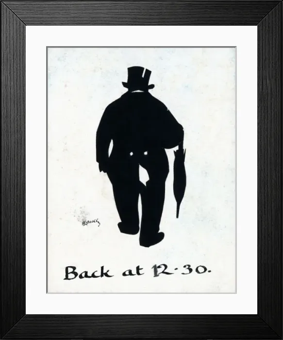 Framed Print : Silhouette, Back at 12. 30 Framed Print : Silhouette, Back at 12. 30