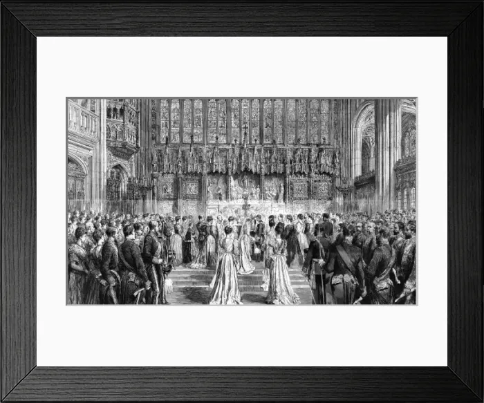 Framed Print : Royal Wedding 1891 - In St Georges Chapel Framed Print : Royal Wedding 1891 - In St Georges Chapel