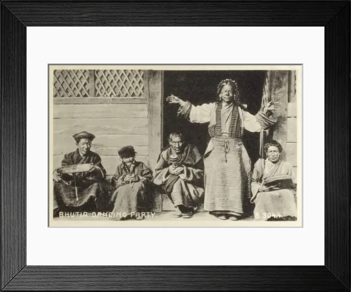 Framed Print : A Bhutia Dancing Party - Tibet Framed Print : A Bhutia Dancing Party - Tibet