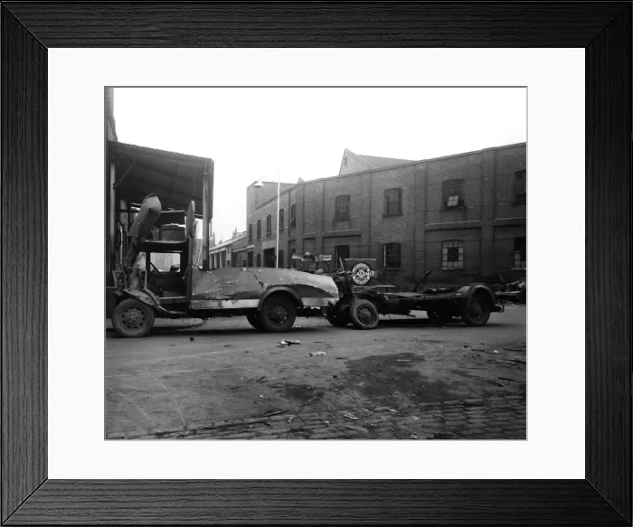 Framed Print : Wartime bomb damage, Lambeth, south east London Framed Print : Wartime bomb damage, Lambeth, south east London