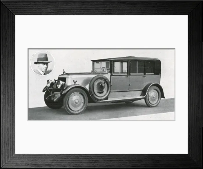 Framed Print : Royal Wedding 1923 - the honeymoon car Framed Print : Royal Wedding 1923 - the honeymoon car