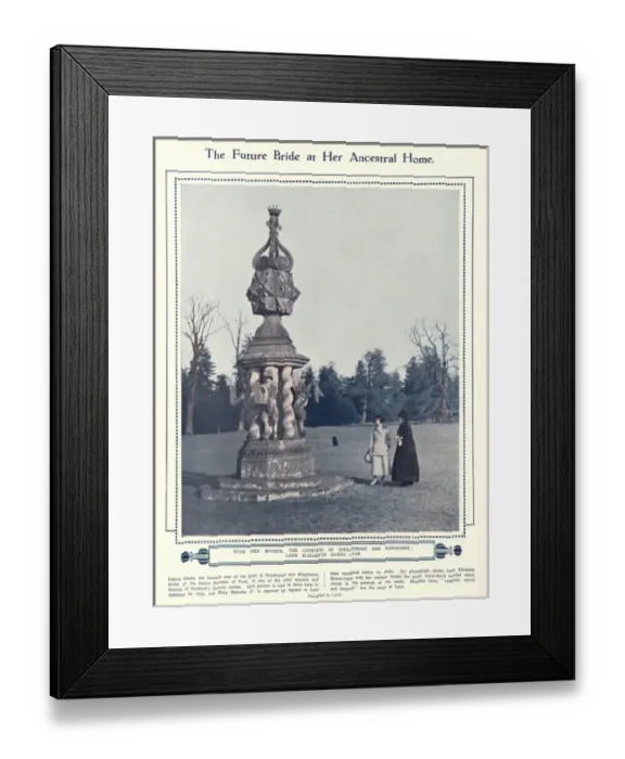 Framed Print : Elizabeth Bowes-Lyon at her ancestral home Framed Print : Elizabeth Bowes-Lyon at her ancestral home