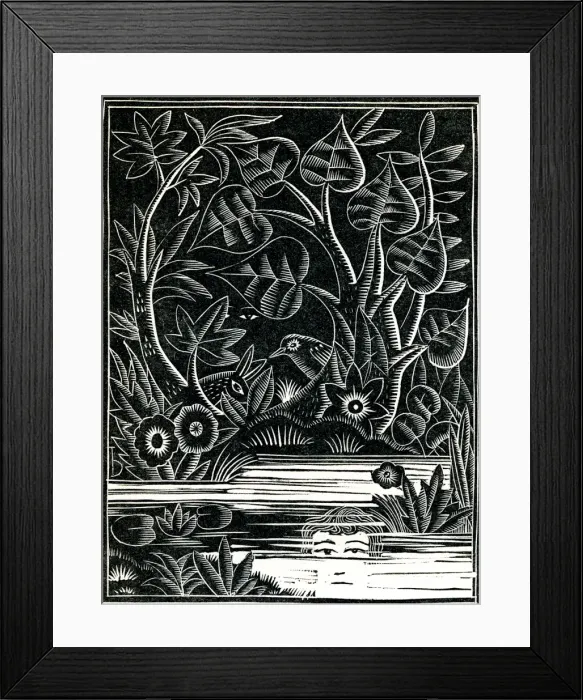 Framed Print : Scene by a lake Framed Print : Scene by a lake