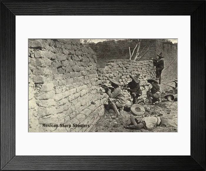 Framed Print : Mexican Revolution - Mexican sharpshooters Framed Print : Mexican Revolution - Mexican sharpshooters