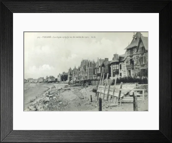 Framed Print : Parame, France - Sea Defences Framed Print : Parame, France - Sea Defences