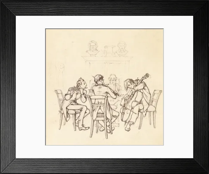 Framed Print : Chamber Quartet, 1875 Framed Print : Chamber Quartet, 1875