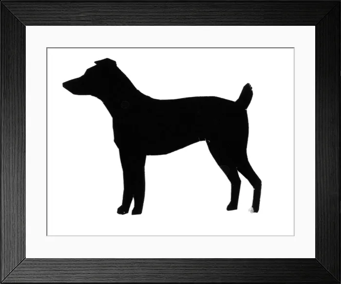 Framed Print : Silhouette of a dog standing Framed Print : Silhouette of a dog standing