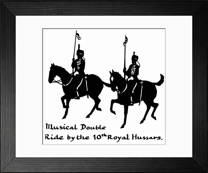 Framed Print : Silhouette of cavalrymen on horseback Framed Print : Silhouette of cavalrymen on horseback