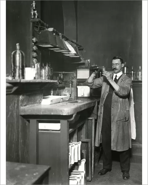 Scientist in Metropolitan Police laboratory