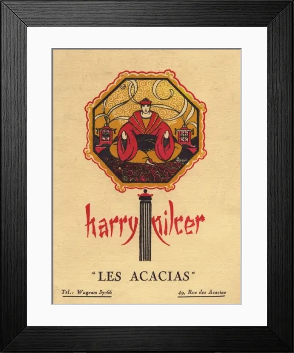 Framed Print : Programme cover Les Acacias Nightclub Framed Print : Programme cover Les Acacias Nightclub