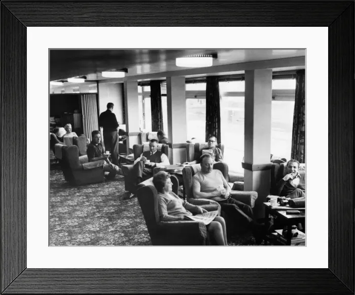 Framed Print : Residents in lounge, Convalescent Police Seaside Home, Hove Framed Print : Residents in lounge, Convalescent Police Seaside Home, Hove