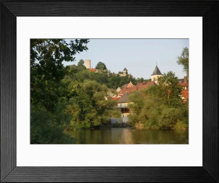 Framed Print : View of Burglengenfeld and River Naab, Bavaria, Germany Framed Print : View of Burglengenfeld and River Naab, Bavaria, Germany