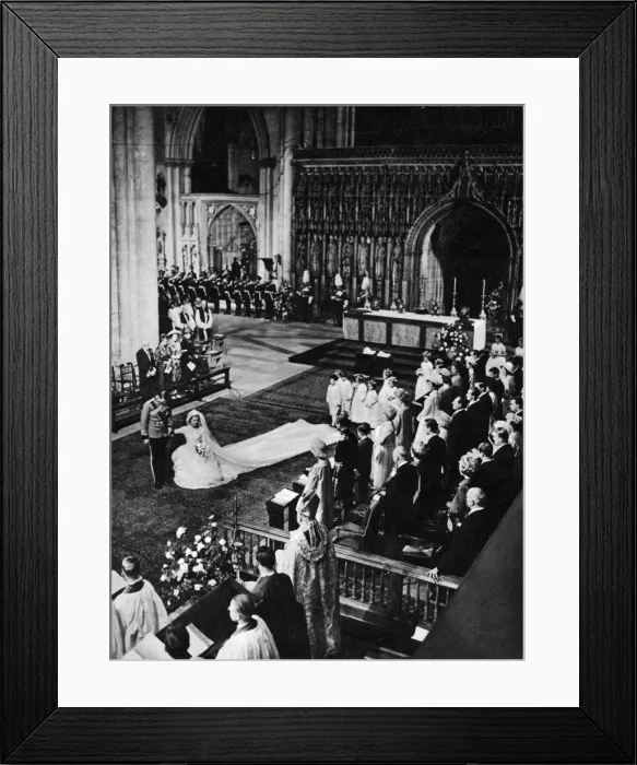 Framed Print : Royal Wedding 1961 - a dignified moment Framed Print : Royal Wedding 1961 - a dignified moment
