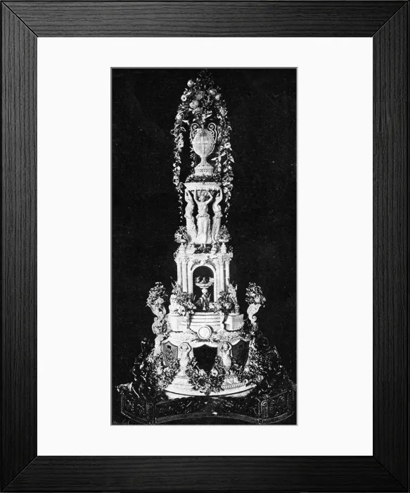 Framed Print : Royal wedding 1893 - the wedding cake Framed Print : Royal wedding 1893 - the wedding cake