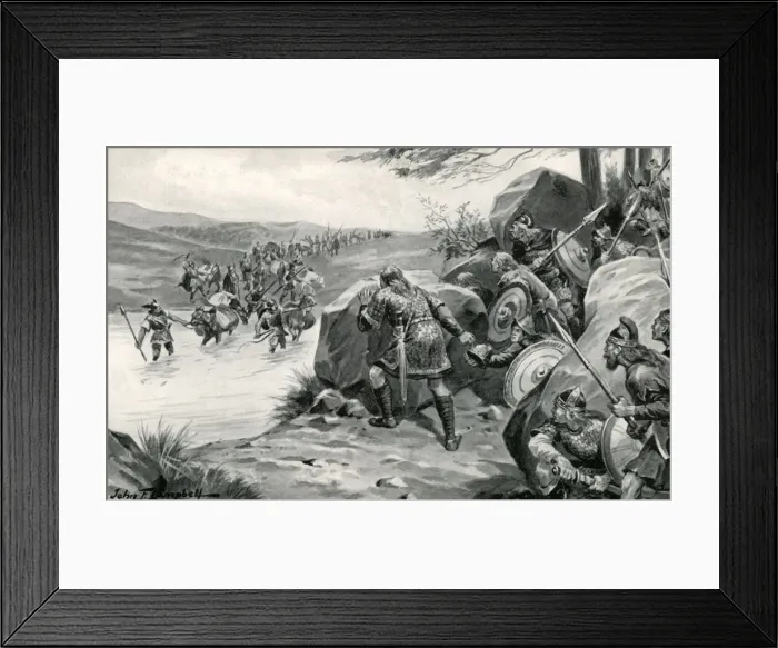 Framed Print : Saxons ambush Danes Framed Print : Saxons ambush Danes