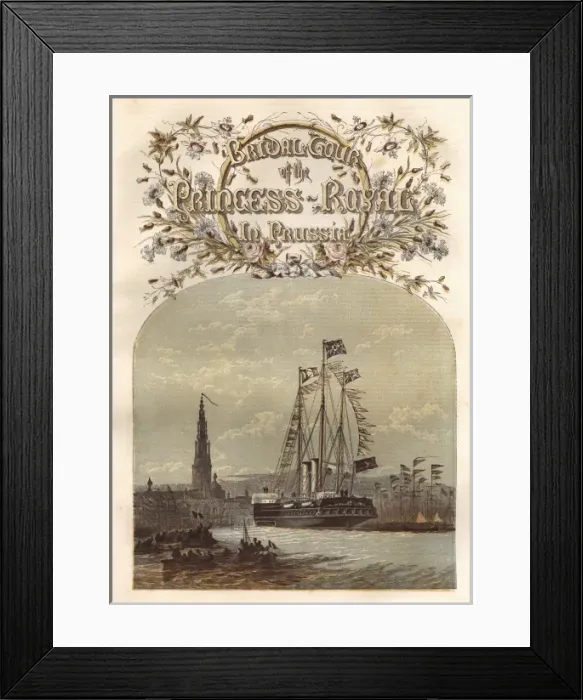 Framed Print : Arrival of the royal couple at Antwerp, 1858 Framed Print : Arrival of the royal couple at Antwerp, 1858