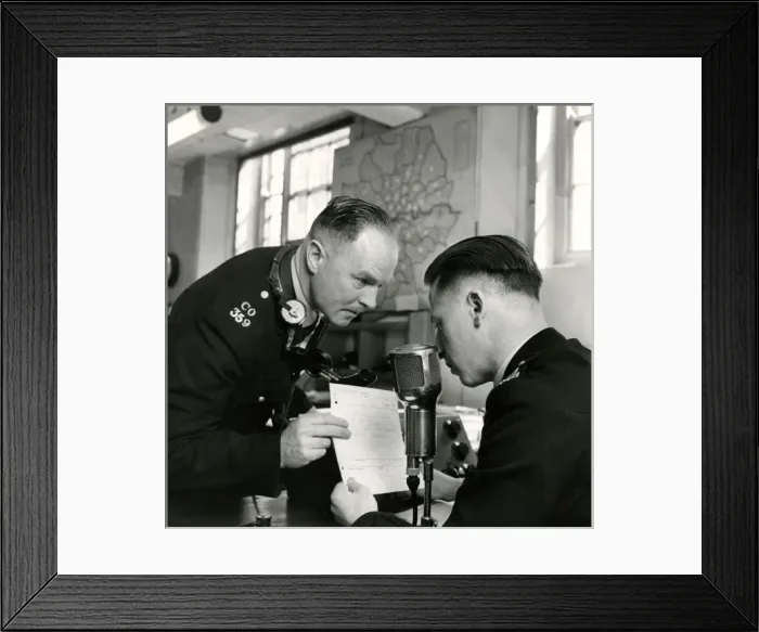 Framed Print : Two Metropolitan Police radio operators Framed Print : Two Metropolitan Police radio operators