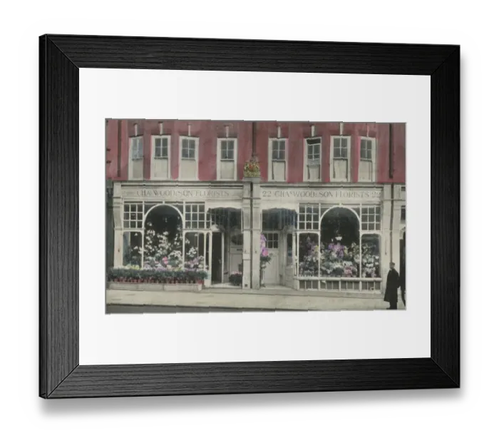 Framed Print : Charles Wood and Son - Florists Framed Print : Charles Wood and Son - Florists