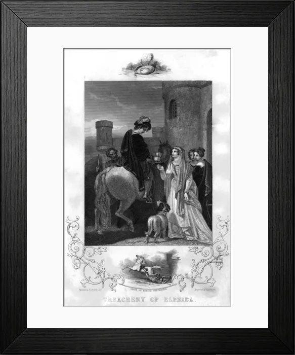 Framed Print : Edward the Martyr is murdered Framed Print : Edward the Martyr is murdered