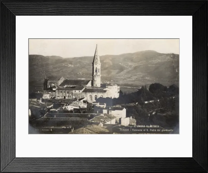 Framed Print : Perugia, Umbria, Italy - Panorama with S. Pietro Framed Print : Perugia, Umbria, Italy - Panorama with S. Pietro