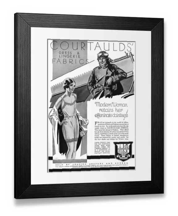 Framed Print : Courtaulds advertisement Framed Print : Courtaulds advertisement