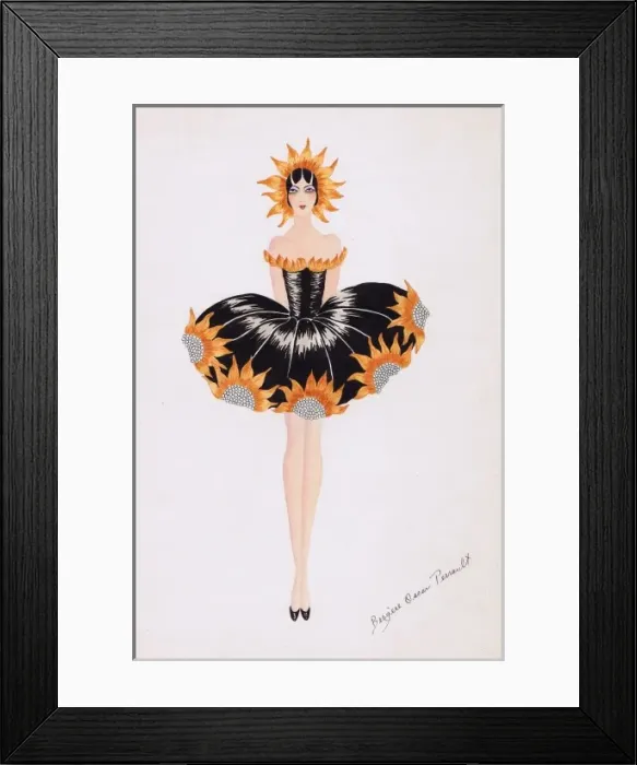 Framed Print : Costume design by Bergere Oscar Perrault