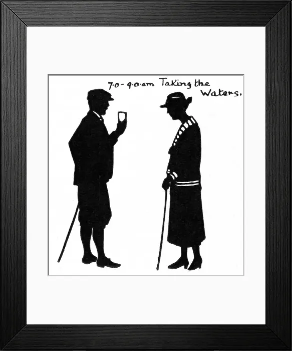 Framed Print : Silhouette of a couple taking the waters Framed Print : Silhouette of a couple taking the waters