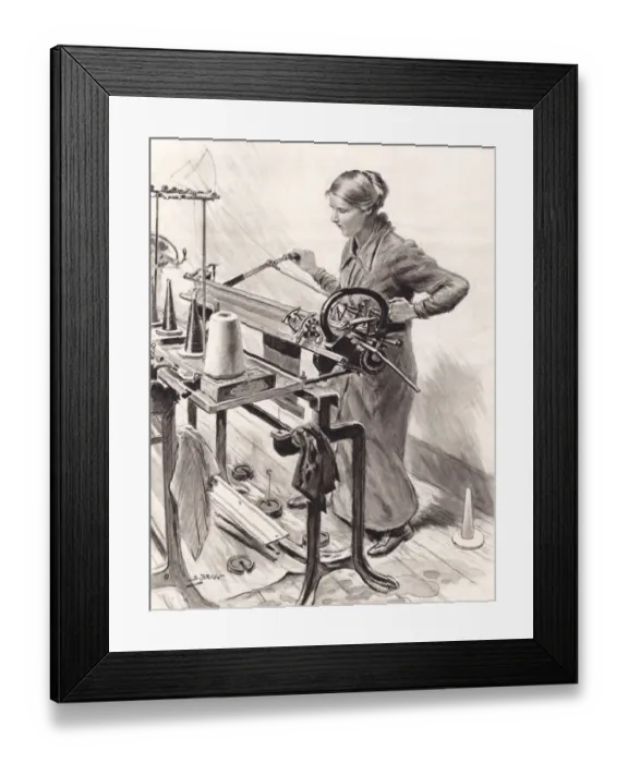 Framed Print : Royal Wedding 1919 -- Blind Trousseau Worker Framed Print : Royal Wedding 1919 -- Blind Trousseau Worker