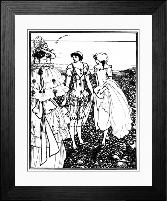 Framed Print : On Dieppe Beach (the Bathers) by Aubrey Beardsley Framed Print : On Dieppe Beach (the Bathers) by Aubrey Beardsley
