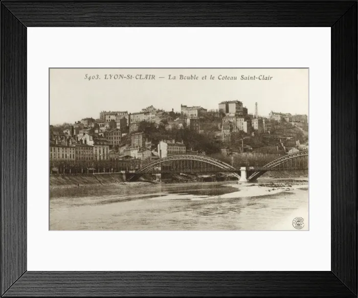 Framed Print : Lyon, France - La Bouble Bridge and St Clair Hill Framed Print : Lyon, France - La Bouble Bridge and St Clair Hill