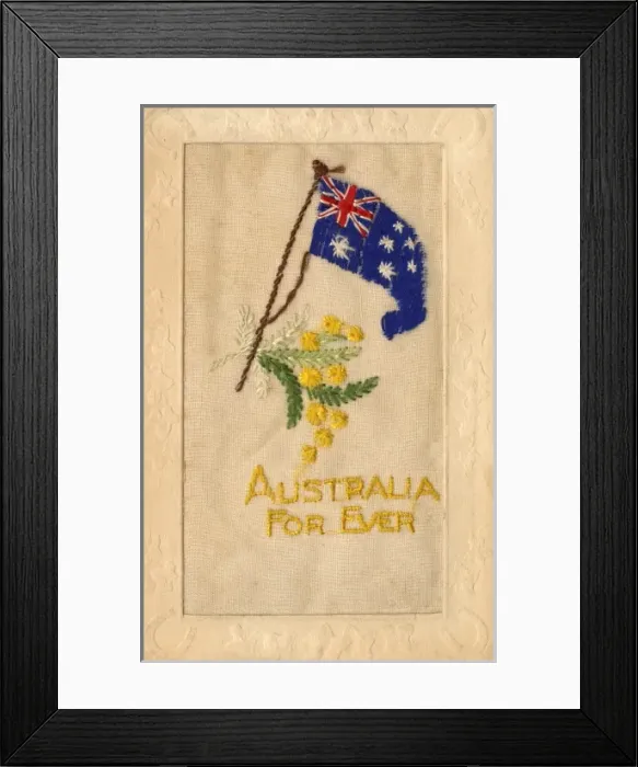 Framed Print : Australia forever - patriotic card Framed Print : Australia forever - patriotic card
