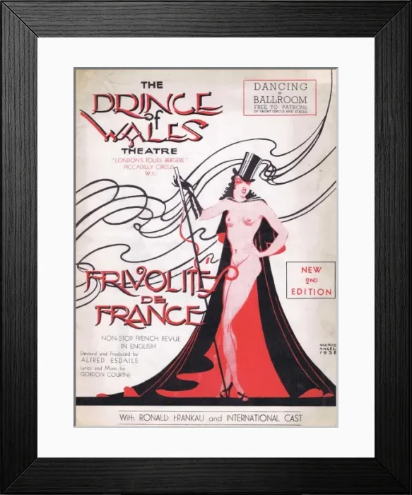 Framed Print : Programme cover for Frivolities de France Framed Print : Programme cover for Frivolities de France