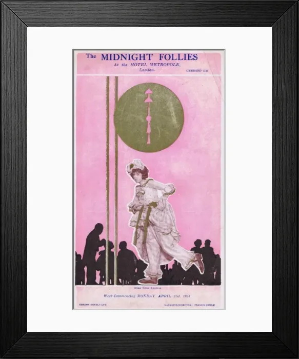 Framed Print : Programme cover for The Midnight Follies Framed Print : Programme cover for The Midnight Follies