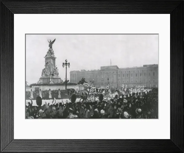 Framed Print : Princess Marina leaves for the Abbey Framed Print : Princess Marina leaves for the Abbey