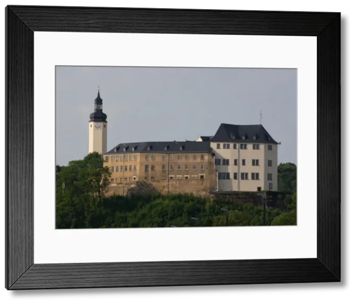 Framed Print : Old and new castles, Greiz, Thuringia, Germany Framed Print : Old and new castles, Greiz, Thuringia, Germany