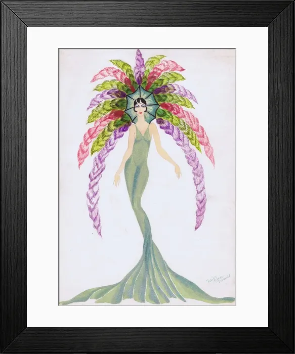 Framed Print : Costume design by Bergere Oscar Perrault Framed Print : Costume design by Bergere Oscar Perrault