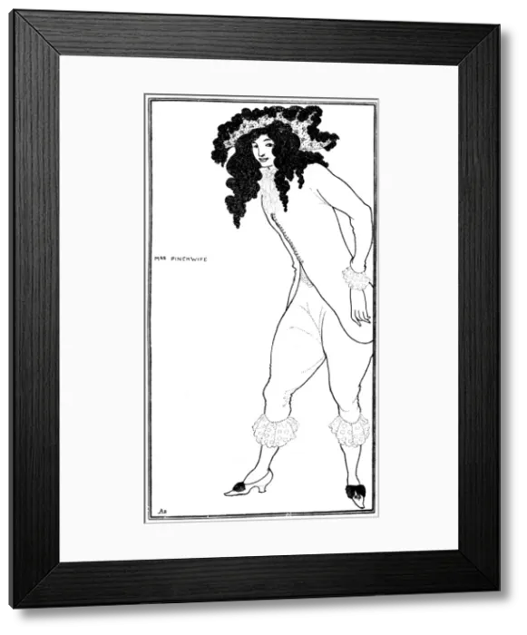 Framed Print : Mrs Pinchwife by Aubrey Beardsley Framed Print : Mrs Pinchwife by Aubrey Beardsley