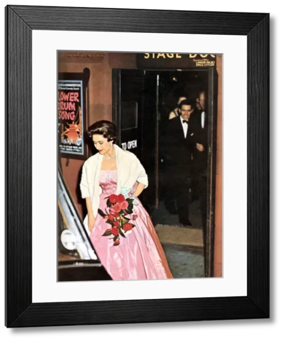 Framed Print : First public outing of newly wed Princess Margaret
