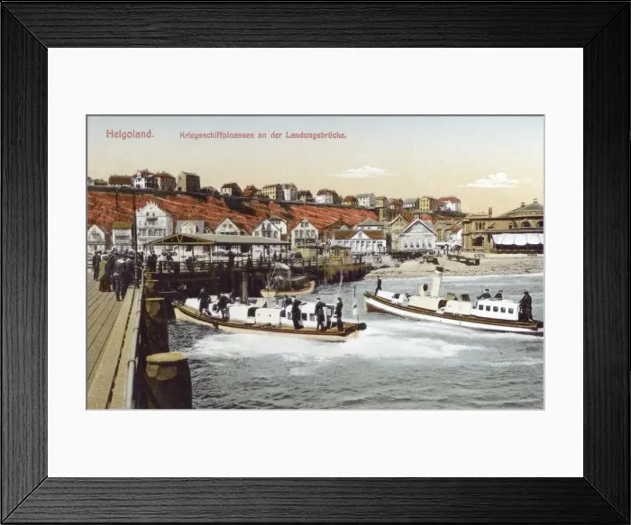 Framed Print : Heligoland - Naval launches arriving Framed Print : Heligoland - Naval launches arriving