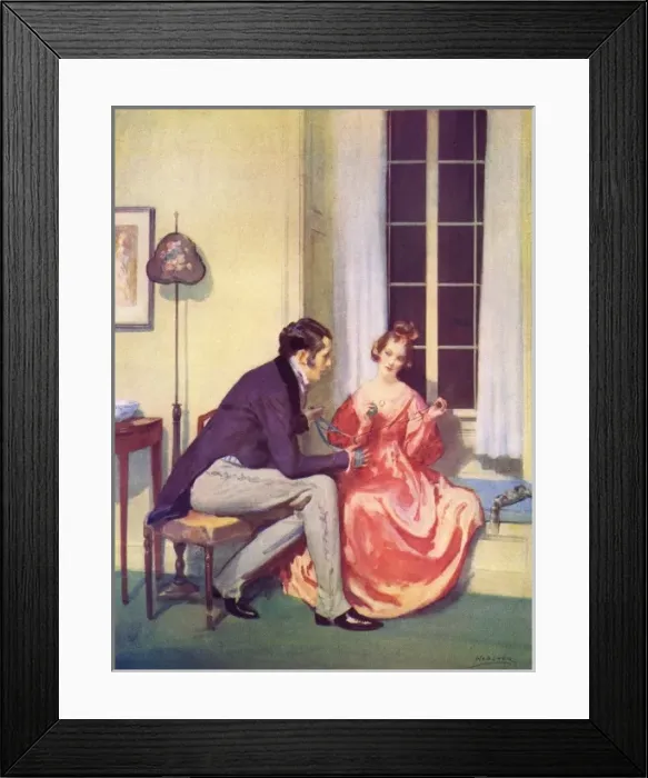 Framed Print : Entangled - two lovers play with wool Framed Print : Entangled - two lovers play with wool