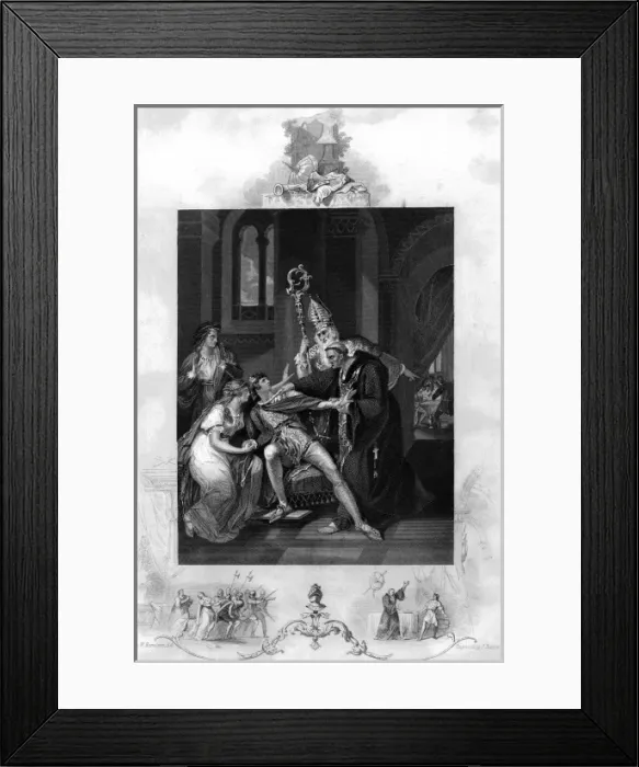 Framed Print : Eadwig rebuked by Dunstan and Odo Framed Print : Eadwig rebuked by Dunstan and Odo