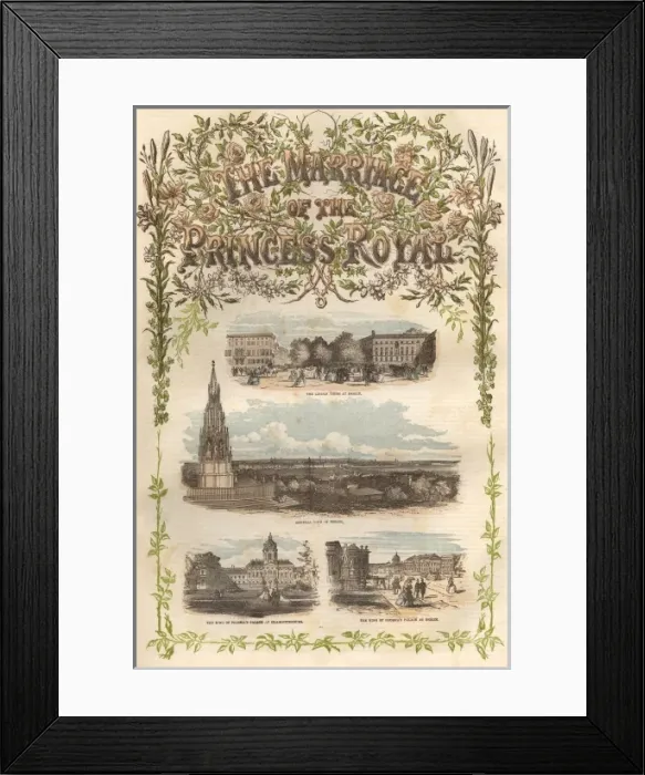 Framed Print : Scenes from the marriage of the Princess Royal, 1858 Framed Print : Scenes from the marriage of the Princess Royal, 1858