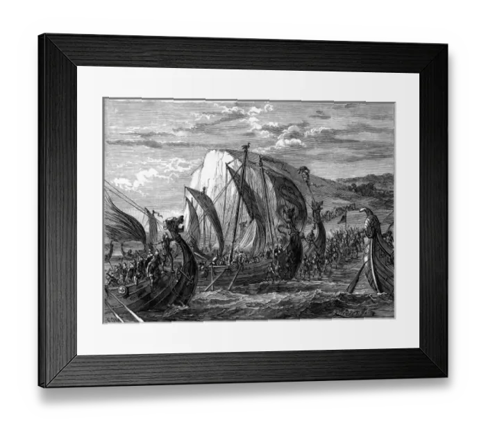 Framed Print : Approach of a Danish fleet Framed Print : Approach of a Danish fleet
