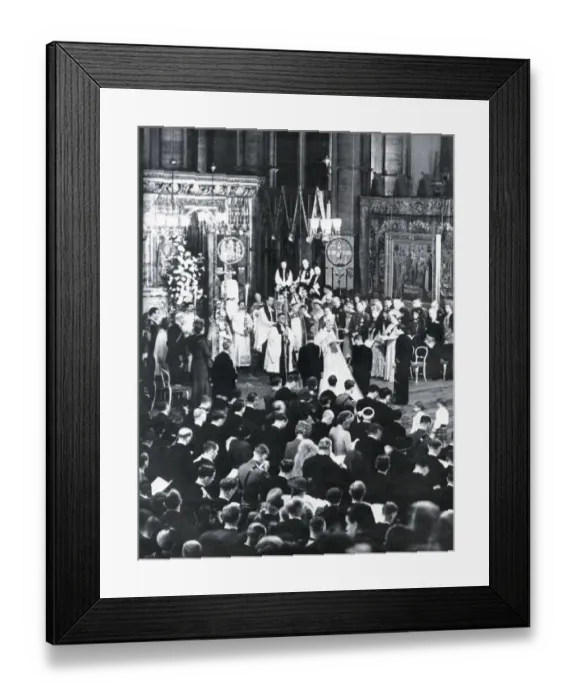 Framed Print : Royal Wedding 1947 - marriage ceremony Framed Print : Royal Wedding 1947 - marriage ceremony