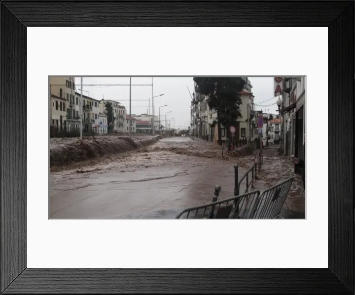 Framed Print : Flooding in Madeira Framed Print : Flooding in Madeira