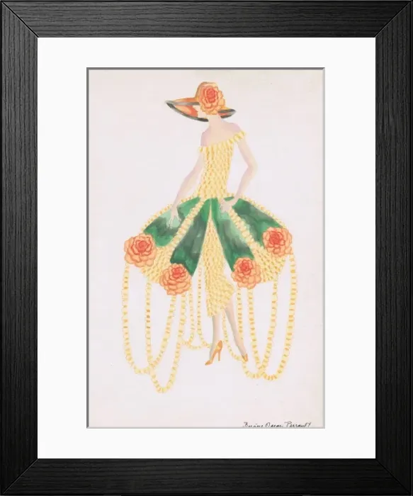 Framed Print : Costume design by Bergere Oscar Perrault Framed Print : Costume design by Bergere Oscar Perrault