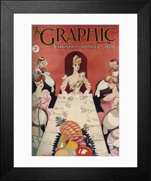 Framed Print : The Graphic Christmas Number front cover 1929 Framed Print : The Graphic Christmas Number front cover 1929