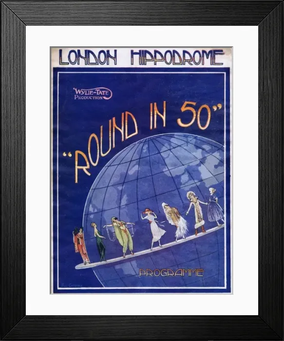 Framed Print : Programme cover for Round in 50, 1922 Framed Print : Programme cover for Round in 50, 1922